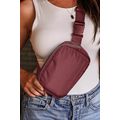 Red Waterproof Zipped Crossbody Chest Bag 20*5*...