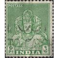 INDIA, Trimurti, green 1949, 9ps, #3