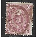 JAPAN 1876 3s REDDISH PURPLE SG 117 FINE USED#