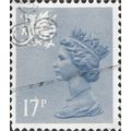 WALES, QE II, Machin, blue grey 1984, 17p, #2