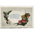 1916 Greetings postcard - A Happy Birthday