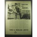 1955 Cable & Wireless Limited Ad - These men are news