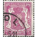 BELGIUM, Lion, Coat of Arms, violet 1945, 75c, #2