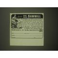 1982 Belsaw Machinery Ad - One Man Sawmill