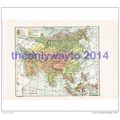 Asia - Vegetation, Book Map Illustration (Print...