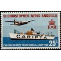 St Kitts Nevis 1968 CARIFTA 25c HPR 7 aircraft ...