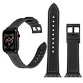 Solid Color TPU + Stainless Steel Watch Band fo...