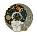 Spaceman Pin Badge Enamel 3.0 cm x 3.0 cm Fun C...