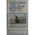 1970 programme Manchester City v. West Ham United
