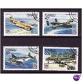 TUVALU 1979 WWII AIRCRAFT SET 4 VALS FINE USED