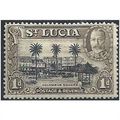 St Lucia 1936 SG114 1d Black & Brown Mounted Mi...