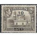 Aden 1951 SG37 10c on 2a Sepia Mounted Mint .. ..
