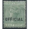 Jamaica 1891 O3 1/2d Green Official Good/Fine U...