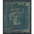 1858 SG47 2d Blue Plate 13 Good Used Check Lett...