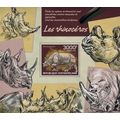 CENTRAL AFRICA 2014 SHEET MNH RHINOCEROSES RHIN...