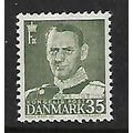 DENMARK 1948 KING FREDERICK IX 35 ORE GREEN SG ...