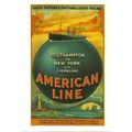 Advertising AMERICAN LINE To New York Postcard ...