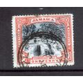 JAMAICA 1901 SG32 1d BLACK AND RED FALLS FINE U...