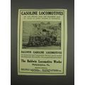1913 Baldwin Gasoline Locomotives Ad
