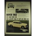 1963 Rover 3-Litre Coupe, Mark II 3-Litre Saloon, 110 and 95 cars Advertisement