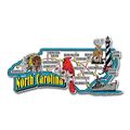 North Carolina Jumbo State Map Fridge Magnet