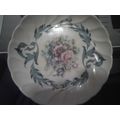 Limoges signed T. Burroughs floral compote