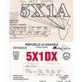 Kampala Uganda 2x QSL Amateur Radio Card s