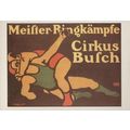 Lucian Bernhard Meister Ringkampf Poster Berlin...