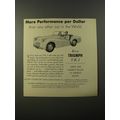 1954 Triumph T.R. 2 Car Ad - More performance per dollar than any other car