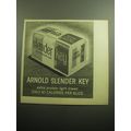 1958 Arnold Slender Key Bread Ad - Arnold Slender Key extra protein light bread
