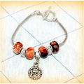 European Beads Love Charm Bracelet Silver Tone ...