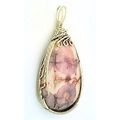 Bird Eye Jasper Nickel Silver Wire Wrap Gemston...