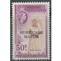 British Honduras 1962 50c o/w Hurricane Hattie ...