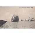 ZAYIX Postcard Great Lakes Steamer Entering the...