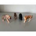 4 X PLASTIC ANIMAL FIGURES - PREDATORS