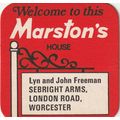 BEER MAT - MARSTONS BREWERY - SEBRIGHT ARMS, WO...