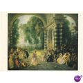 Colour Postcard - Les Plaisirs du Bal by Watteau