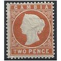 Gambia 1886 SG25 2d Deep Orange Wmk Crown CA Si...