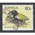 AUS 1980 80c 'BIRDS RAINBOW PITA' FINE USED (EB...