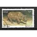 SOUTH AFRICA 1976 10c BLACK RHINOCEROS SG 405 F...