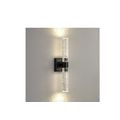 Modern 2-Light Black Dimmable Wall Sconce with ...