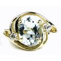 Aquamarine, 10KY Gold Ring, R021