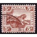 FEDERATED MALAY STATES 1932 5c Leaping Tiger Br...