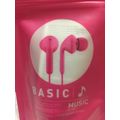 New Defunc Basic Earbuds - Pink for Music Lovers