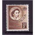 DOMINICA 1954 1/2c BROWN SG 140 U/M MINT#1