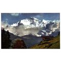 Vintage Colour Postcard - The Jungfrau In Eveni...