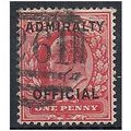 1903 O108 1d Scarlet Admiralty Official Type II...