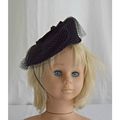 Womens Vintage 1940 Black Pill Box Hat