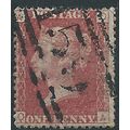 1858 SG43 1d Red Plate 202 Good/Fine Used Check...