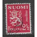 FINLAND 1930 LION 2 1/2M RED SG 374 FINE USED#